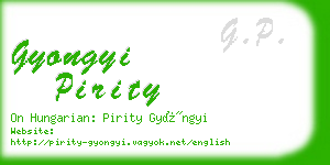 gyongyi pirity business card